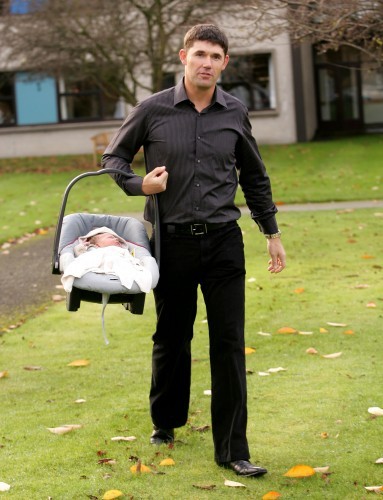 Padraig Harrington with baby Ciaran