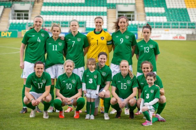 The Irish team pose for a picture