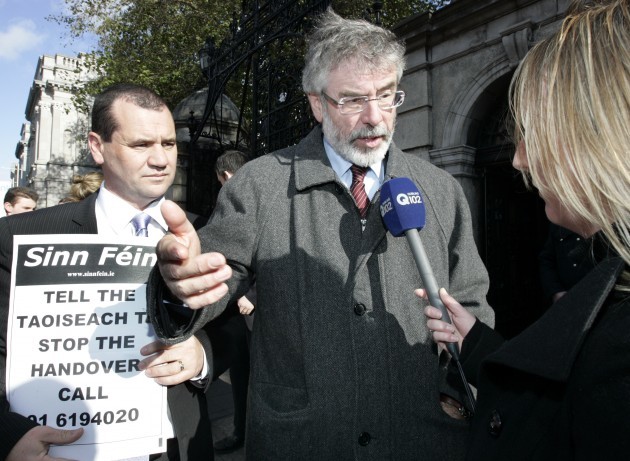 Sinn Fein Protests over Bank Bailouts