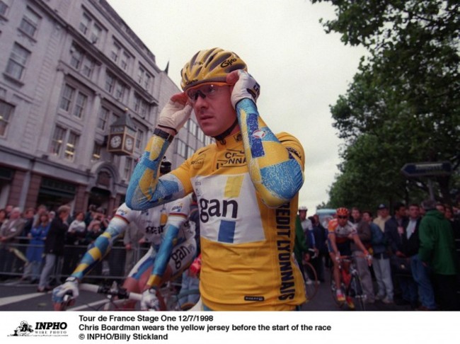 Chris Boardman before the start of stage One