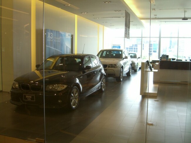 BMW dealership inside of Siam Paragon