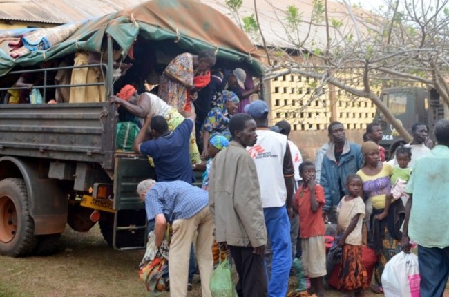 People preparing to leave Central African Republic &copy; Remi Djian MSF