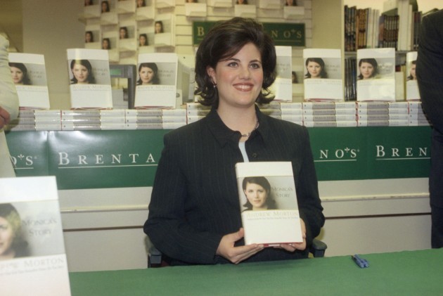 Monica Lewinsky Displays a Copy of Her Book