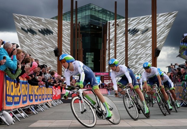 The Orica GreenEdge team start their trial