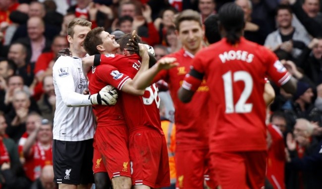 Soccer - Barclays Premier League - Liverpool v Manchester City - Anfield