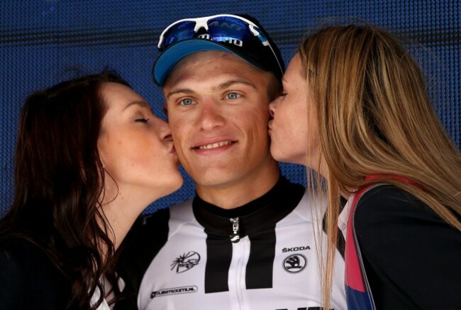 Marcel Kittel celebrates winning