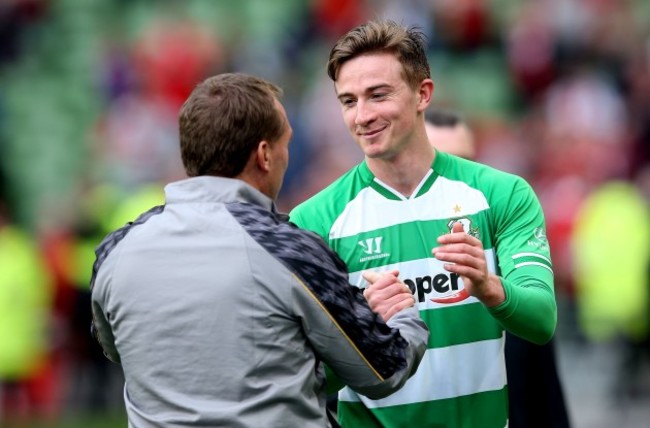 Brendan Rodgers and Ronan Finn