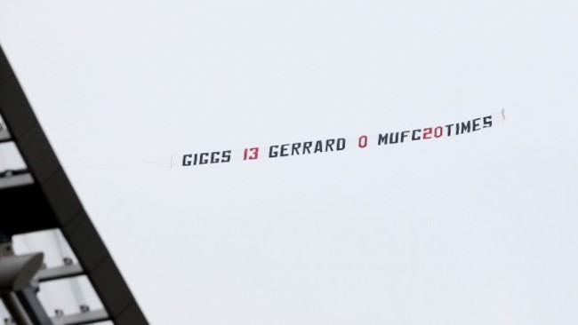 A plane flies over the Aviva stadium