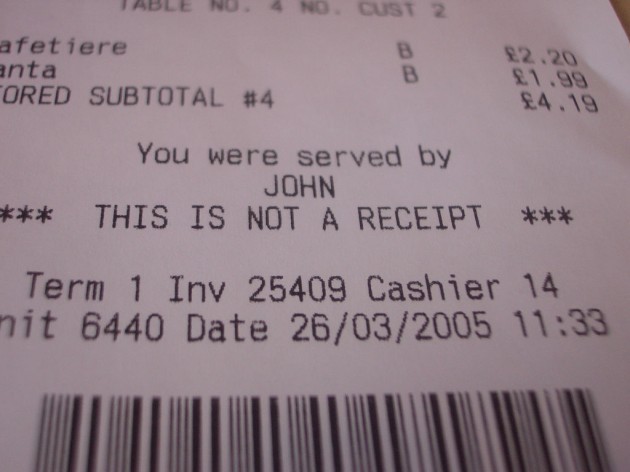 This is not a receipt