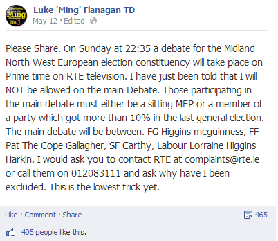 luke ming rte complaint