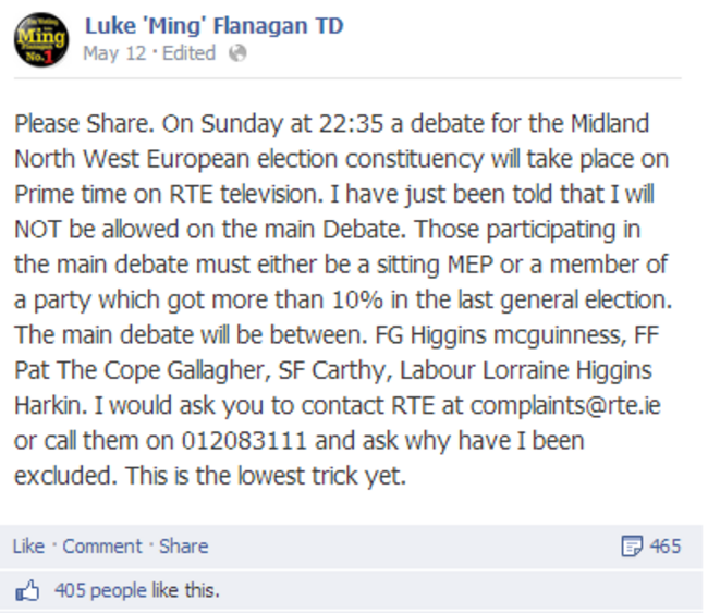 luke ming rte complaint