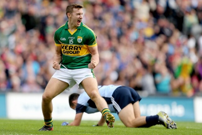 James O'Donoghue celebrates scoring his sides first goal