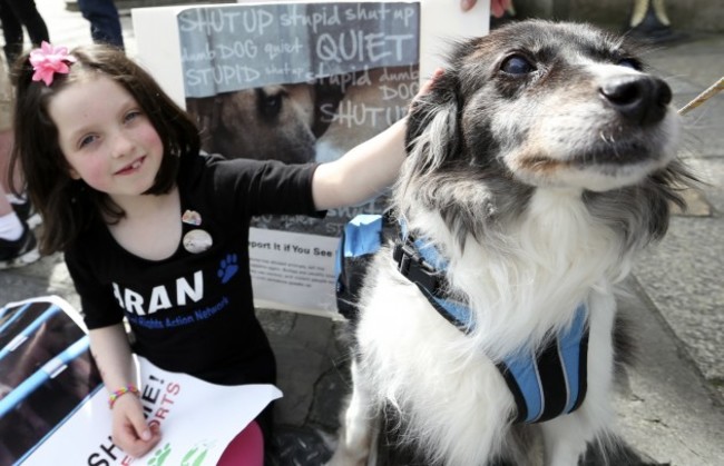 Aran And Animal Rights Groups protest.