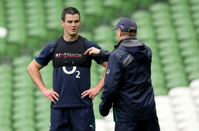 Jonathan Sexton speaks with Joe Schmidt 20/5//2014