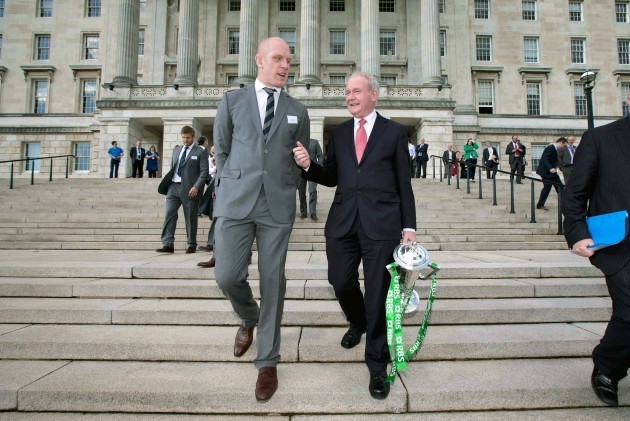 Paul O'Connell and Martin McGuinness 21/5/2014