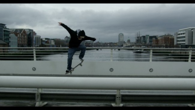 Hill Street - Skateboarder on the Liffey