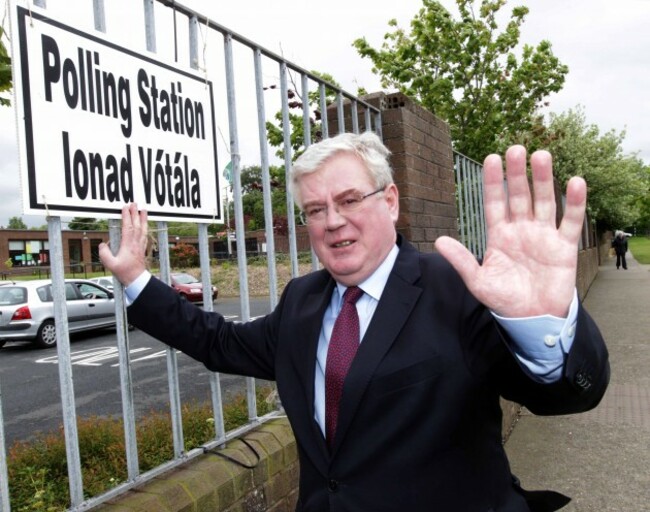 Eamon Gilmore Voting. Tanaiste and Minis