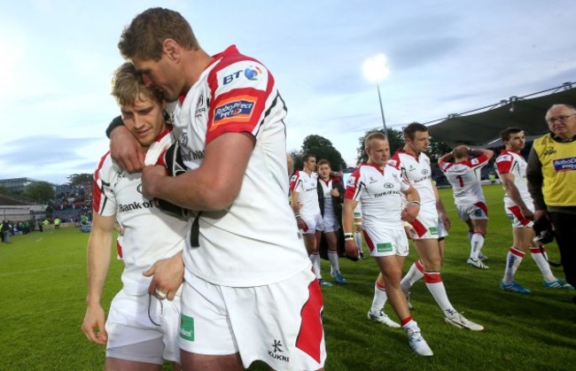 Johann Muller and Andrew Trimble after the game