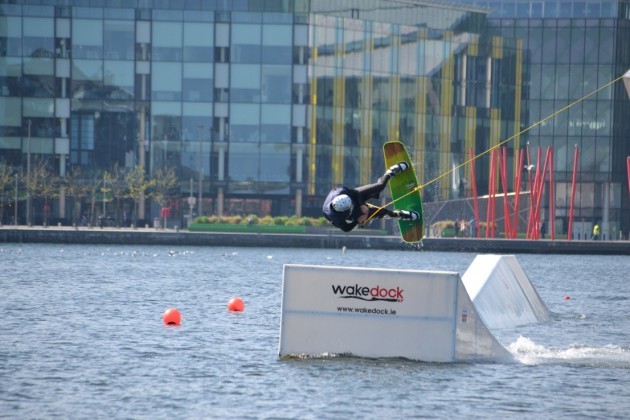 wakeboarder in air