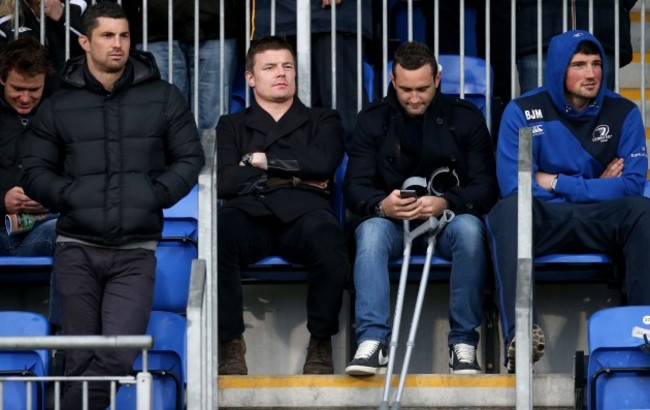 Brian O'Driscoll with Rob and Dave Kearney