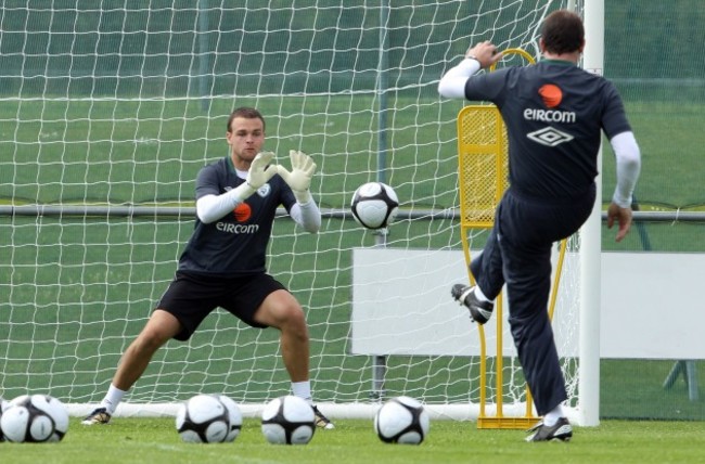 Brian Murphy with goalkeeping coach Alan Kelly