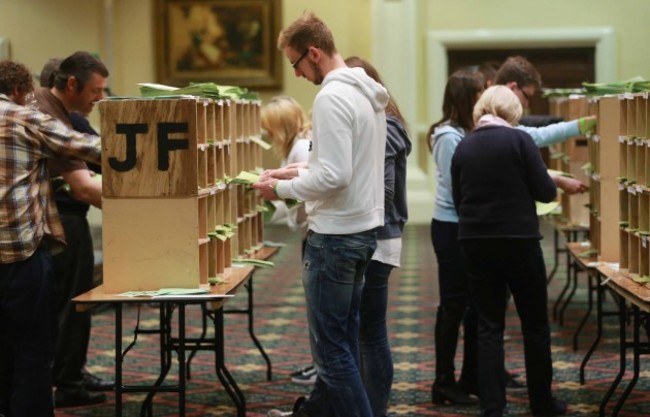 Dublin Bye-election count. Count staff