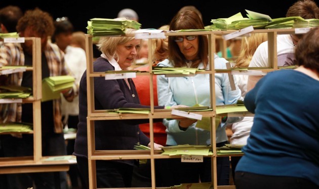 Dublin Bye-election count. Count staff