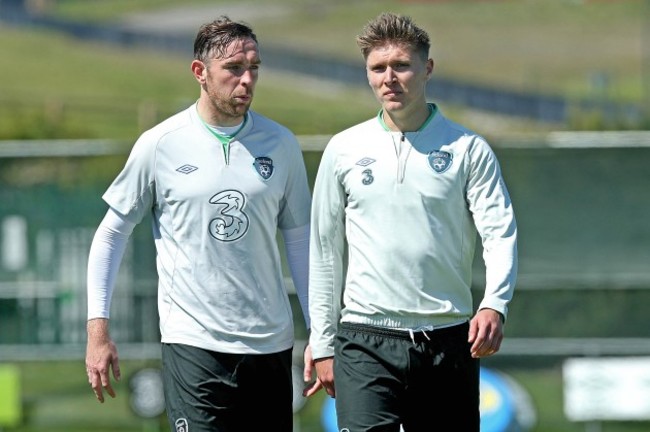 Richard Keogh and Jeff Hendrick 27/5/2014