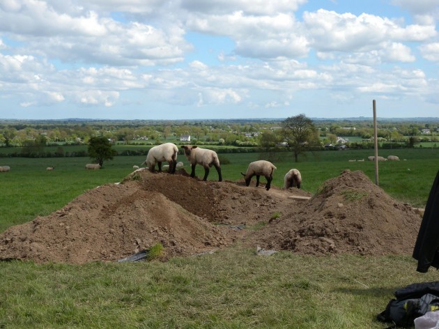 Health and Safety Inspectors investigate our spoilheap (pic by Cathy Moore)