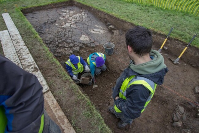 The large ditch in Trench 2 cut into the bedrock