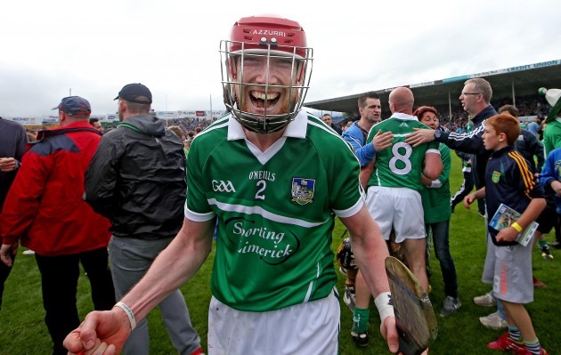 Seamus Hickey celebrates after the game