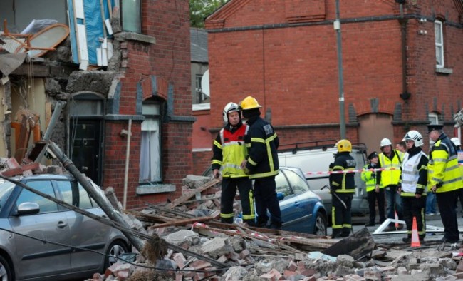 Gas explosion Dublin. Emergency servic