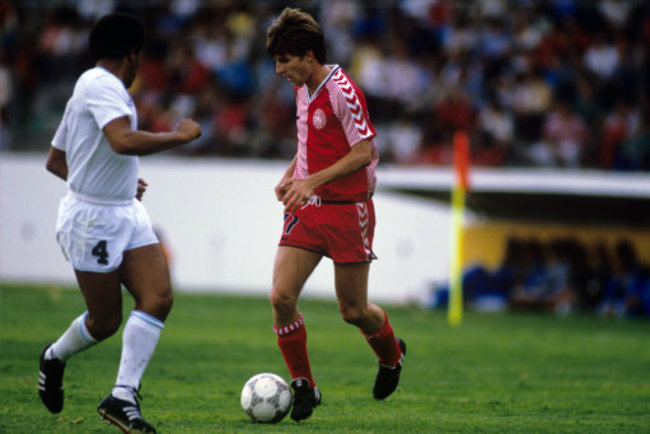 Soccer - World Cup Mexico 86 - Group E - Denmark v Uruguay