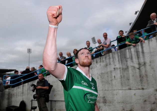 Seamus Hickey celebrates after the game