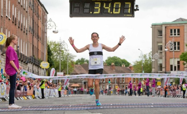 Barbara Cleary from Donore Harriors Club wins the Flora Women's Mini Marathon