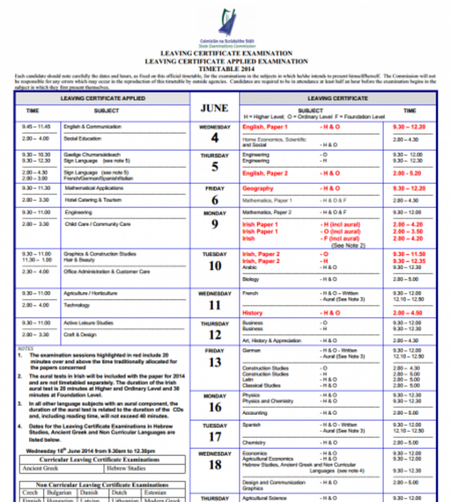 timetable