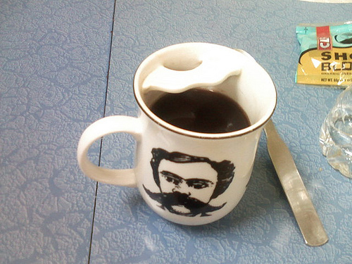 Mustache protector mug