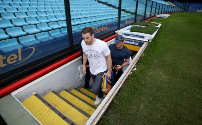 Darren Cave in the Boca Stadium