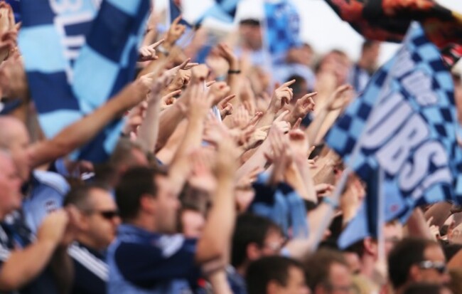 General view of Dublin supporters in Hill 16