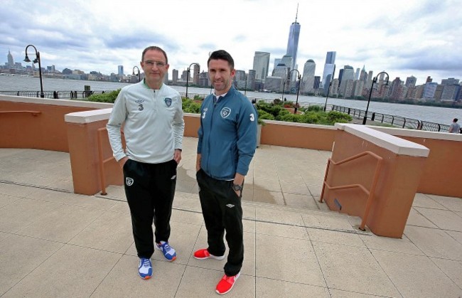 Martin O'Neill with Robbie Keane