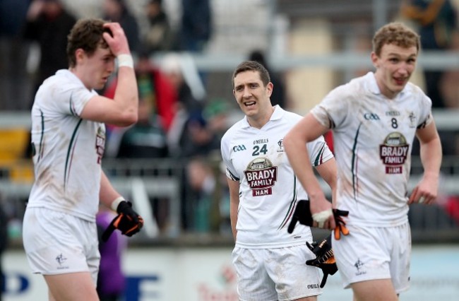 Sean Hurley, James Gately and Tommy Moolick dejected after the game