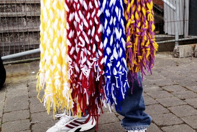 County colours braids on sale before the game