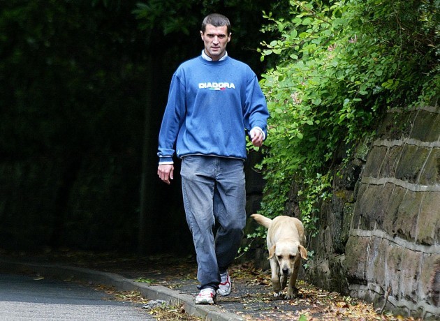 Roy Keane Walking Dog