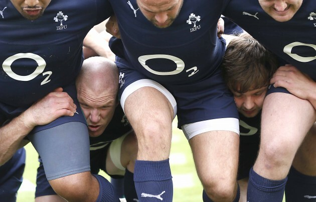 Paul O'Connell and Iain Henderson in a scrum