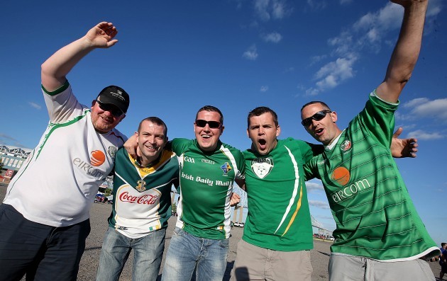 Ireland supporters at the game