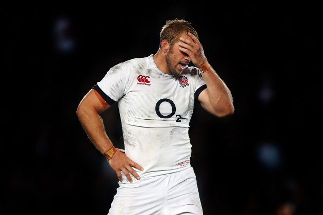Chris Robshaw dejected after the game