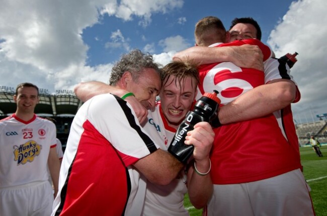 Matthew Mulgrew celebrates with Mattie Lennon