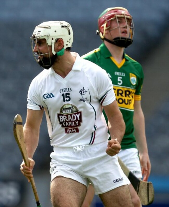 Ray McLoughney celebrates scoring