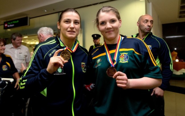 Katie Taylor and Clare Grace with their European Medals