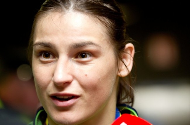 Katie Taylor is interviewed